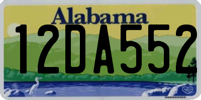 AL license plate 12DA552