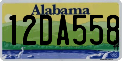 AL license plate 12DA558
