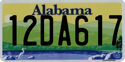 AL license plate 12DA617