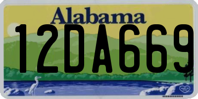 AL license plate 12DA669