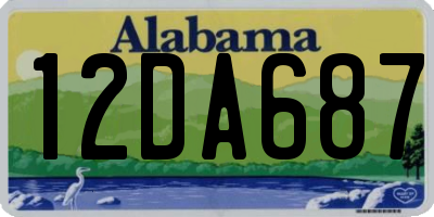 AL license plate 12DA687