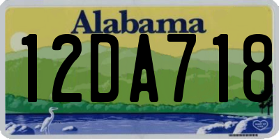 AL license plate 12DA718