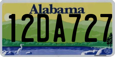 AL license plate 12DA727