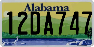AL license plate 12DA747