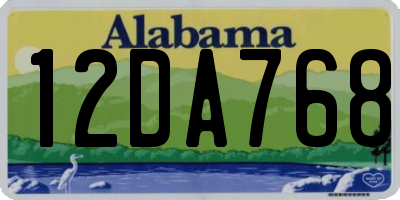 AL license plate 12DA768