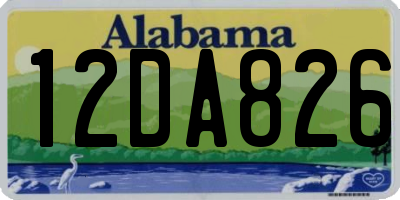 AL license plate 12DA826