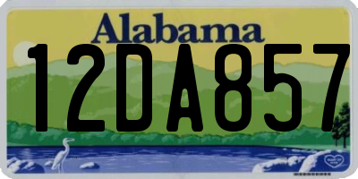 AL license plate 12DA857
