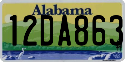 AL license plate 12DA863