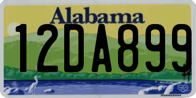 AL license plate 12DA899