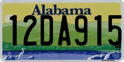 AL license plate 12DA915