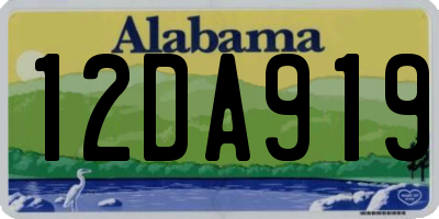 AL license plate 12DA919