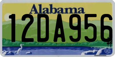 AL license plate 12DA956