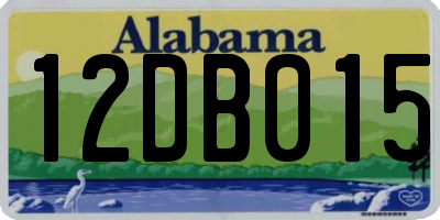 AL license plate 12DB015