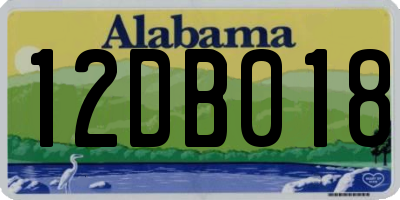 AL license plate 12DB018