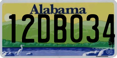 AL license plate 12DB034