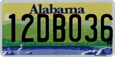 AL license plate 12DB036