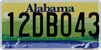 AL license plate 12DB043