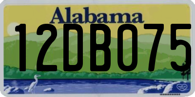 AL license plate 12DB075