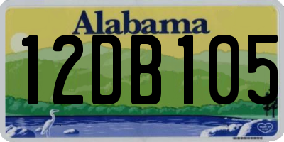AL license plate 12DB105