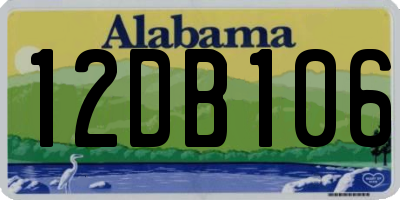 AL license plate 12DB106