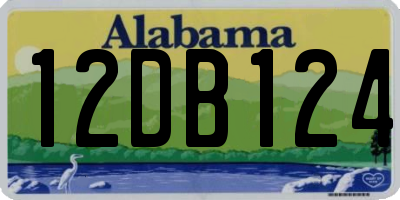 AL license plate 12DB124