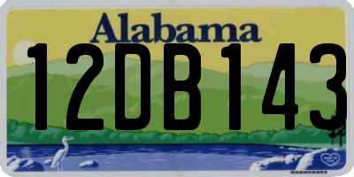 AL license plate 12DB143