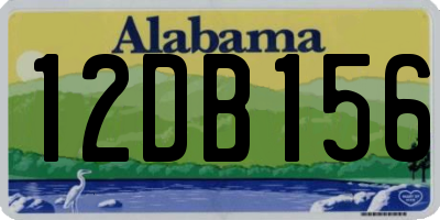 AL license plate 12DB156