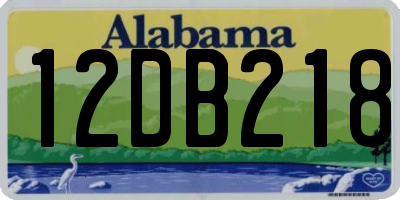 AL license plate 12DB218