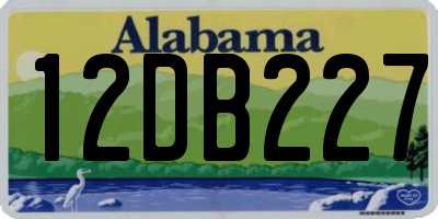 AL license plate 12DB227