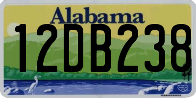 AL license plate 12DB238