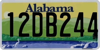 AL license plate 12DB244