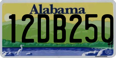 AL license plate 12DB250