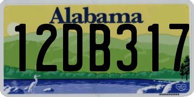 AL license plate 12DB317