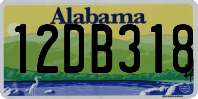 AL license plate 12DB318