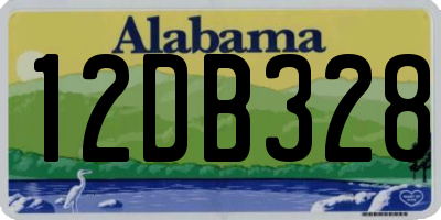 AL license plate 12DB328