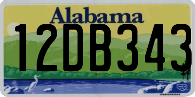 AL license plate 12DB343