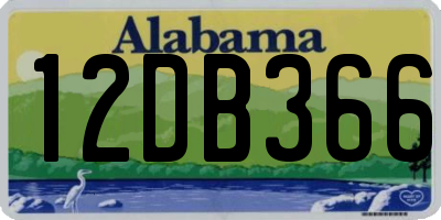 AL license plate 12DB366