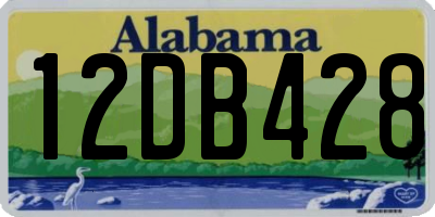 AL license plate 12DB428