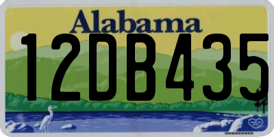 AL license plate 12DB435