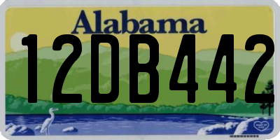 AL license plate 12DB442