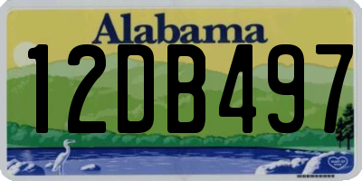AL license plate 12DB497