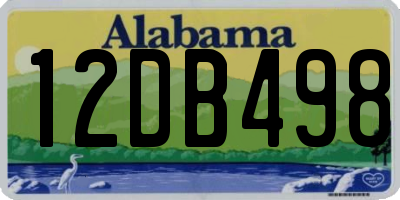 AL license plate 12DB498