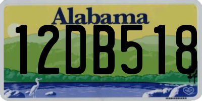 AL license plate 12DB518