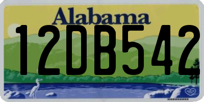 AL license plate 12DB542