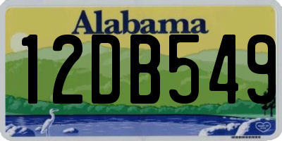 AL license plate 12DB549