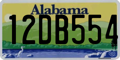 AL license plate 12DB554
