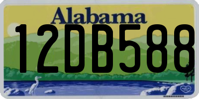 AL license plate 12DB588
