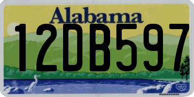 AL license plate 12DB597