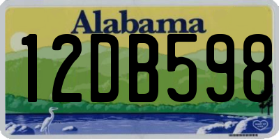 AL license plate 12DB598