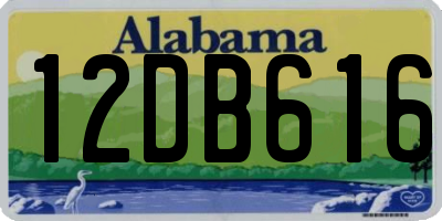 AL license plate 12DB616